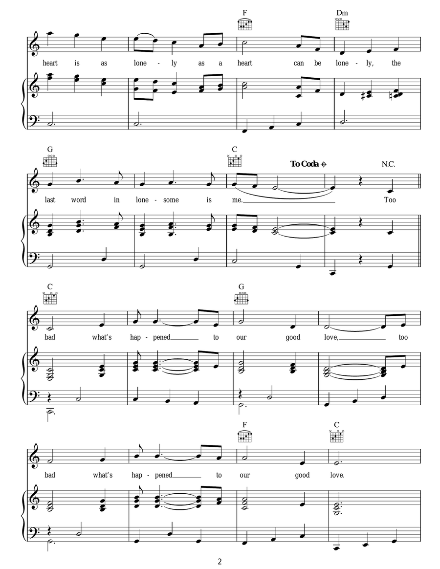 The Last Word In Lonesome Is Me Guitar scores gallery preview page 2