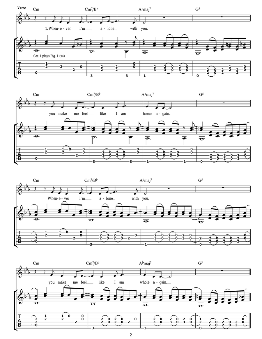 Lovesong Lovesong Acoustic Guitar scores gallery preview page 2