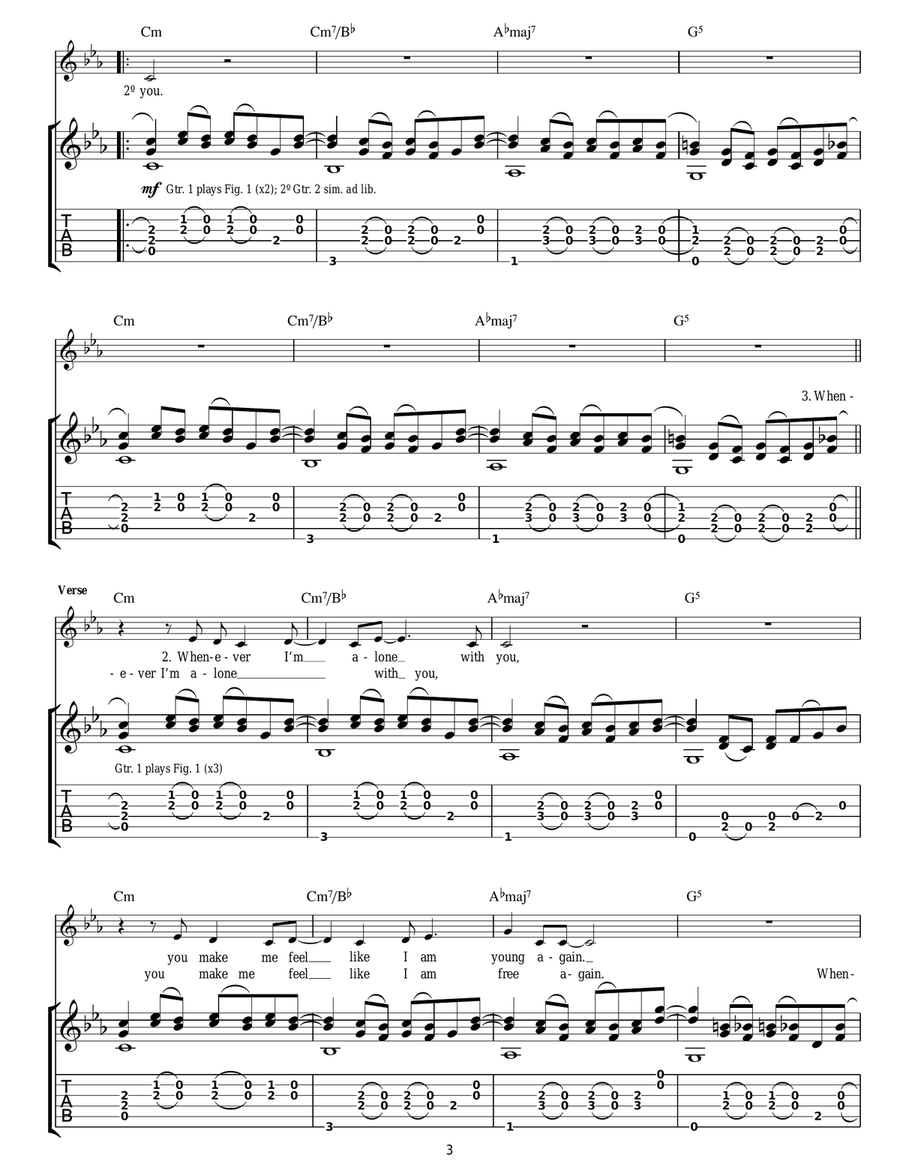 Lovesong Lovesong Acoustic Guitar scores gallery preview page 3