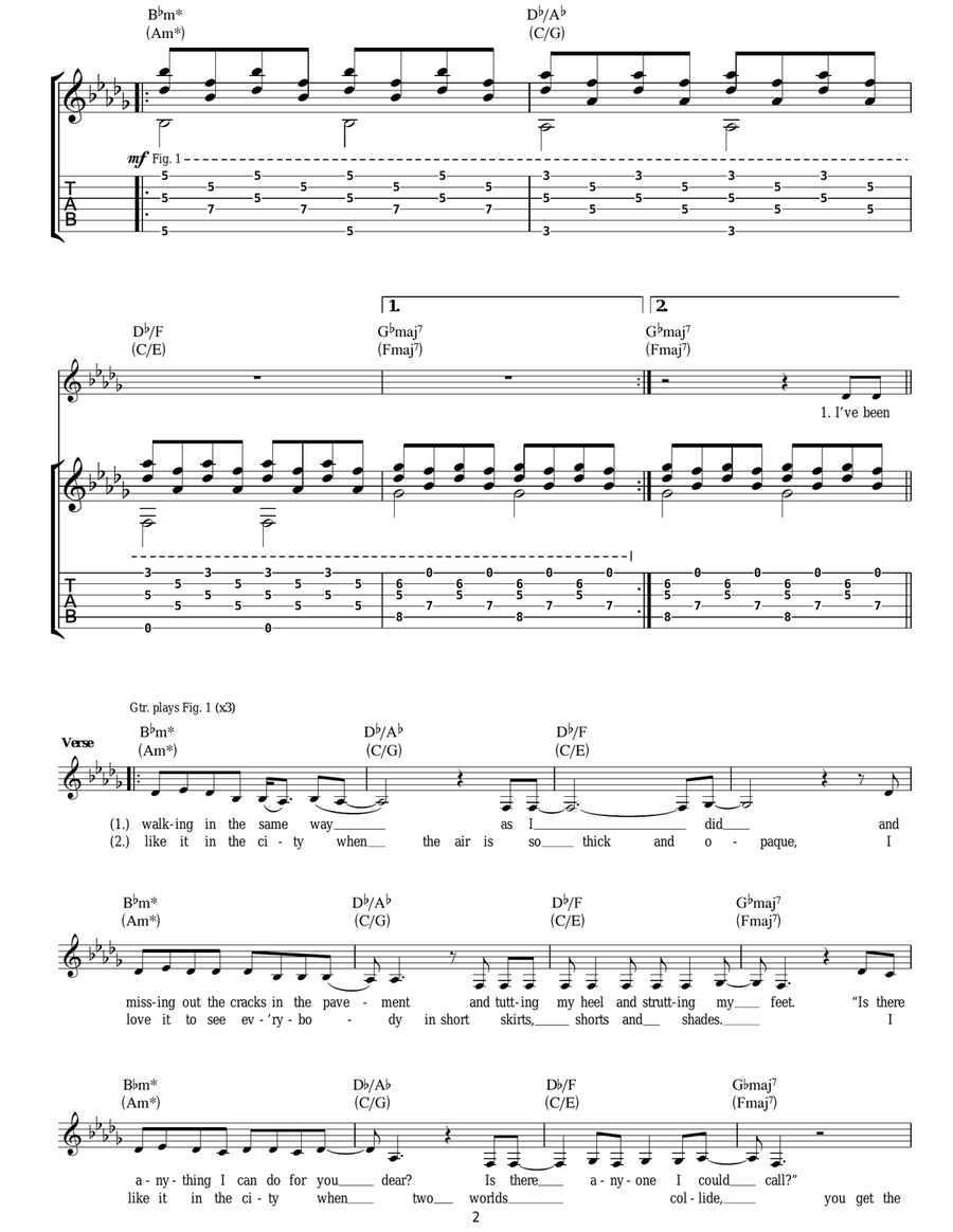 Hometown Glory Hometown Glory Acoustic Guitar scores gallery preview page 2