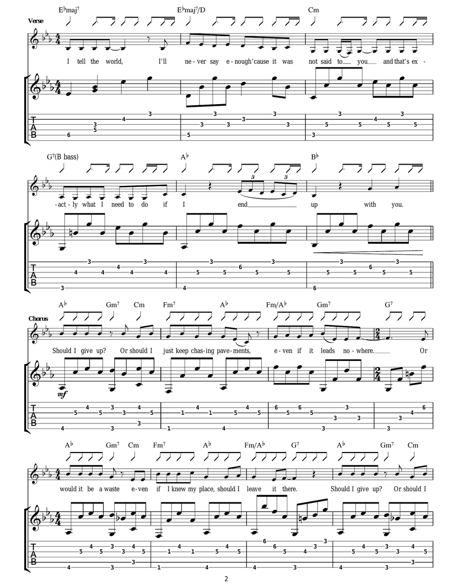 Chasing Pavements Chasing Pavements Acoustic Guitar scores gallery preview page 2
