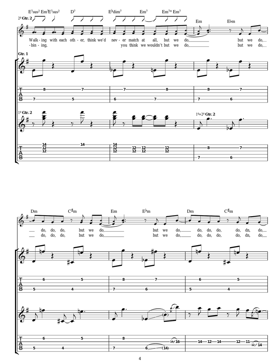 My Same My Same Acoustic Guitar scores gallery preview page 4