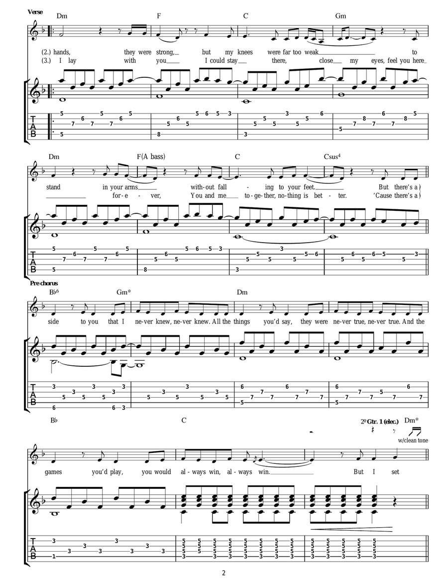 Set Fire To The Rain Set Fire To The Rain Acoustic Guitar scores gallery preview page 2