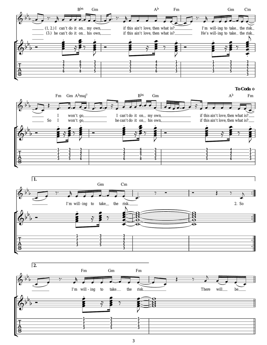 He Won't Go He Won't Go Acoustic Guitar scores gallery preview page 3