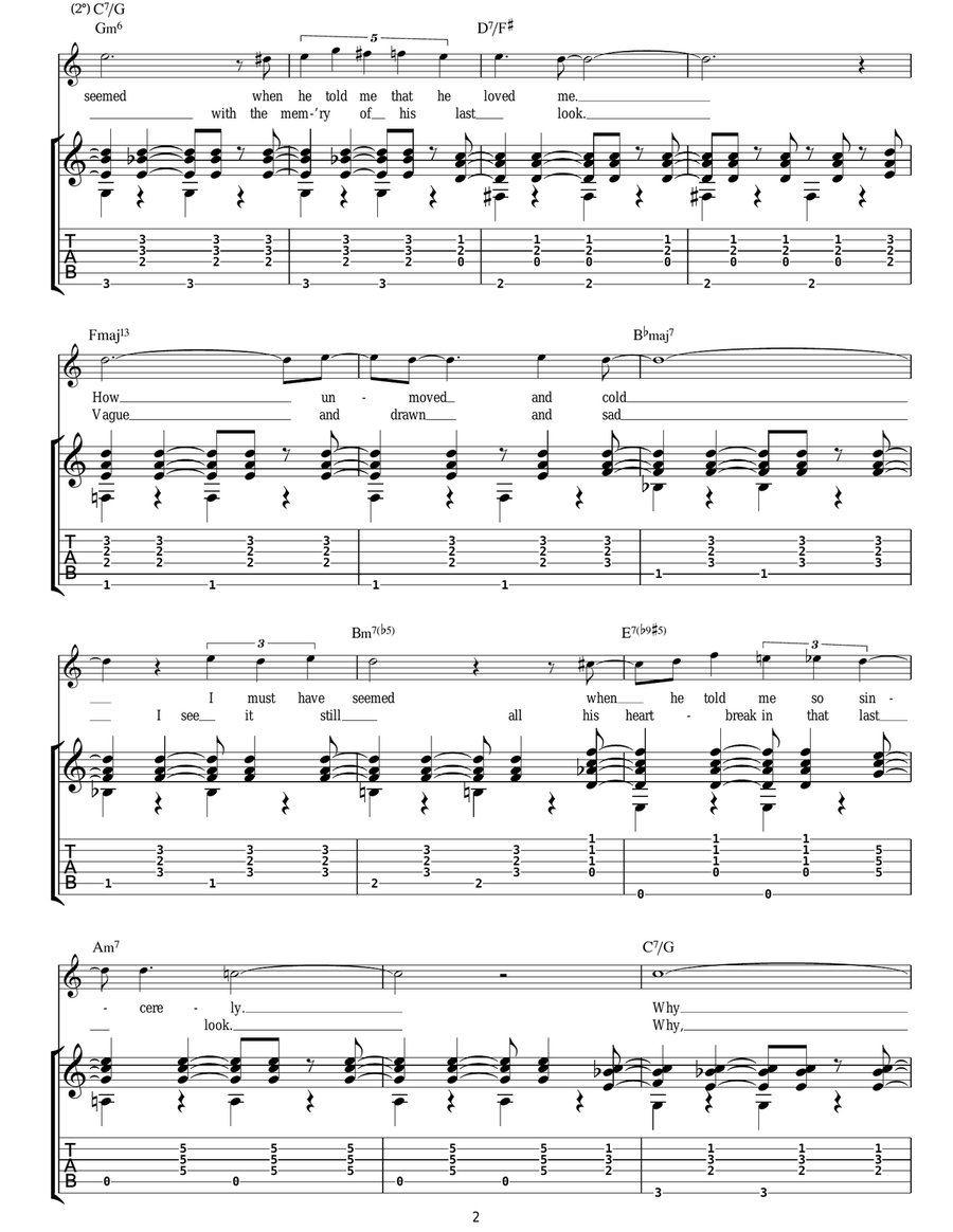 How Insensitive (Insensatez) Electric Guitar scores gallery preview page 2
