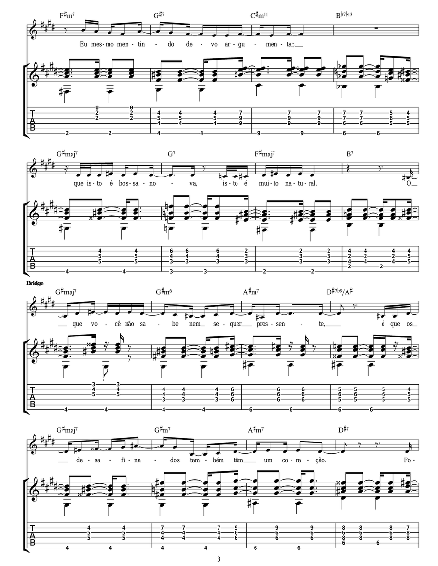 Desafinado (Slightly Out Of Tune) Electric Guitar scores gallery preview page 3