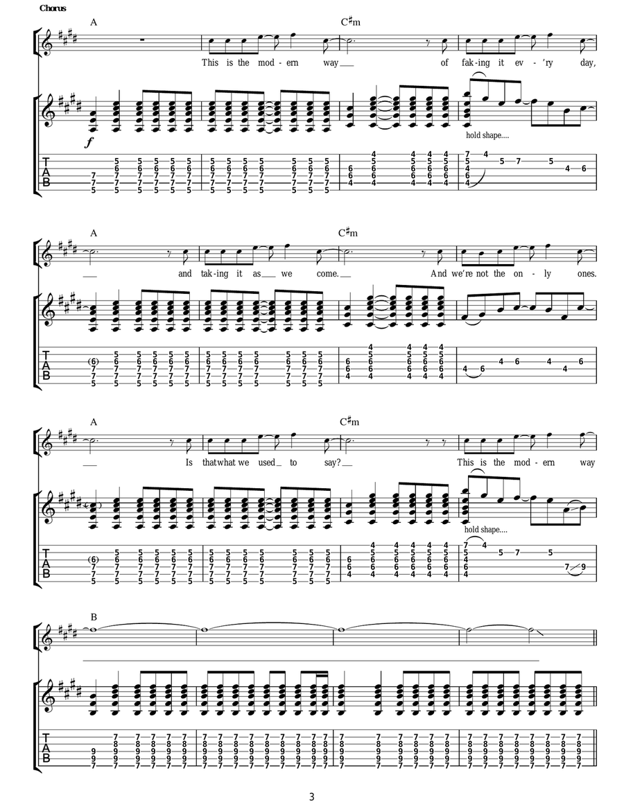 Modern Way Modern Way Acoustic Guitar scores gallery preview page 3