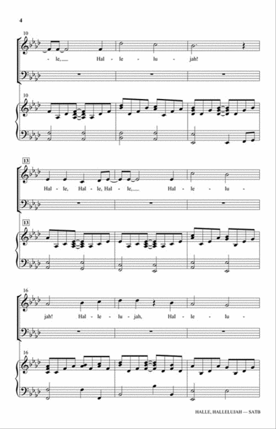 Halle, Hallelujah! 4-Part scores gallery preview page 3