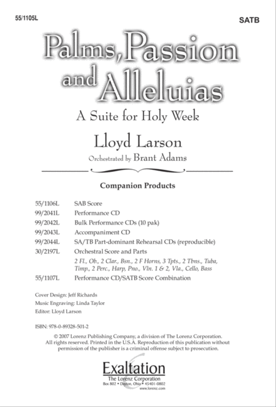 Palms, Passion and Alleluias (Digital Download) 4-Part scores gallery preview page 1