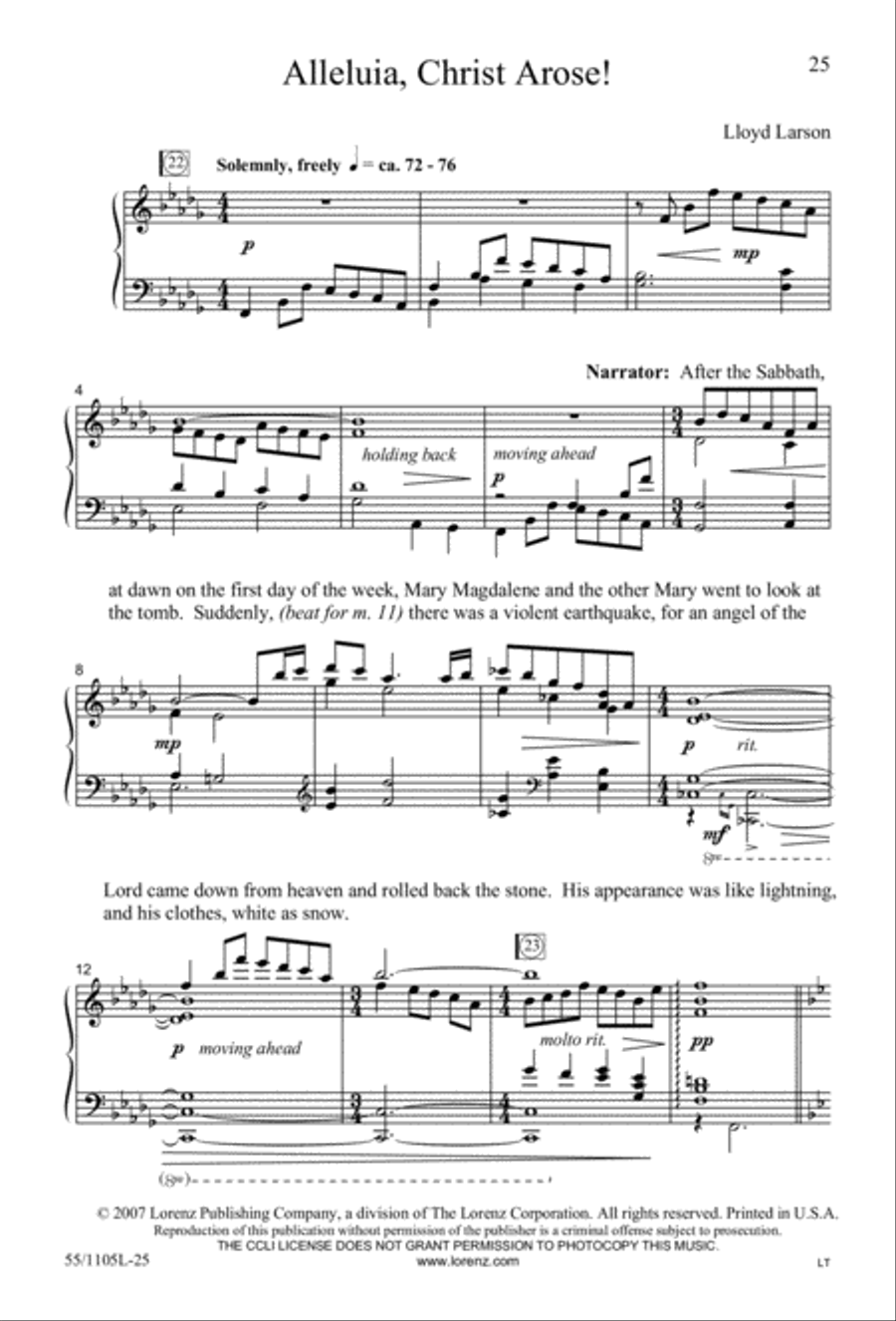 Palms, Passion and Alleluias (Digital Download) 4-Part scores gallery preview page 25