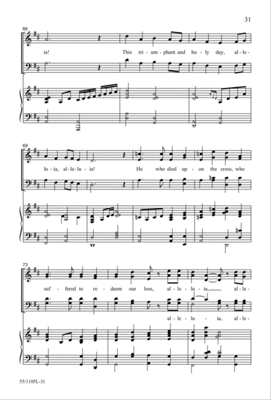 Palms, Passion and Alleluias (Digital Download) 4-Part scores gallery preview page 31