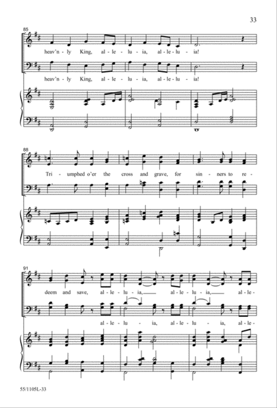 Palms, Passion and Alleluias (Digital Download) 4-Part scores gallery preview page 33