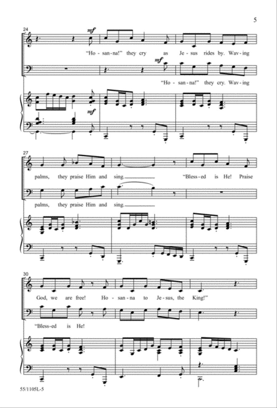 Palms, Passion and Alleluias (Digital Download) 4-Part scores gallery preview page 5