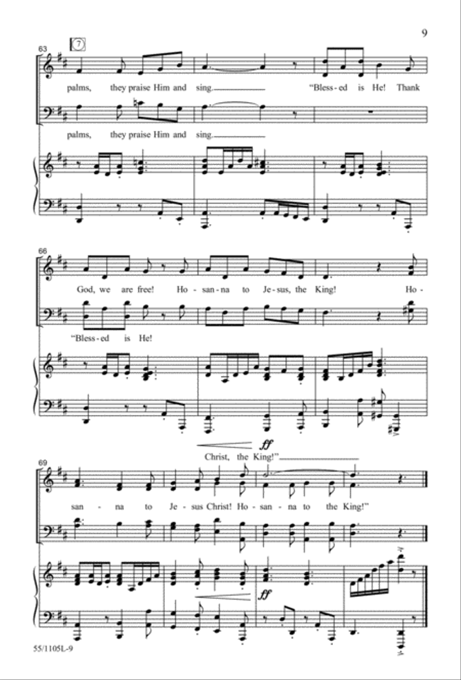Palms, Passion and Alleluias (Digital Download) 4-Part scores gallery preview page 9