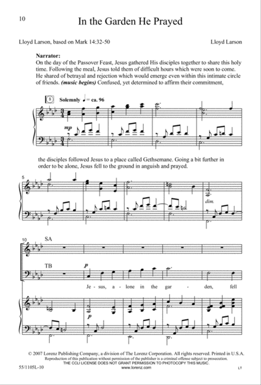 Palms, Passion and Alleluias (Digital Download) 4-Part scores gallery preview page 10
