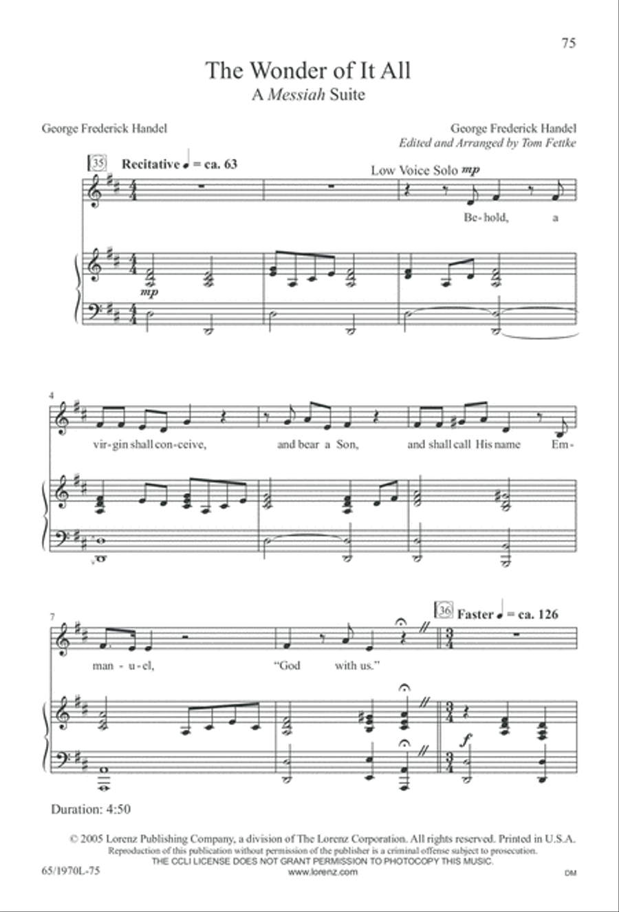 A Great and Mighty Wonder (Digital Download) 4-Part scores gallery preview page 75