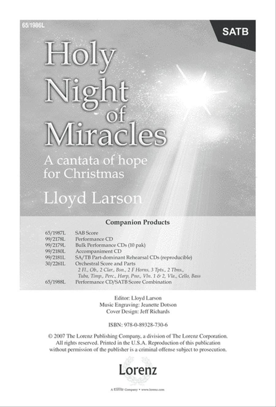 Holy Night of Miracles (Digital Download) 4-Part scores gallery preview page 1