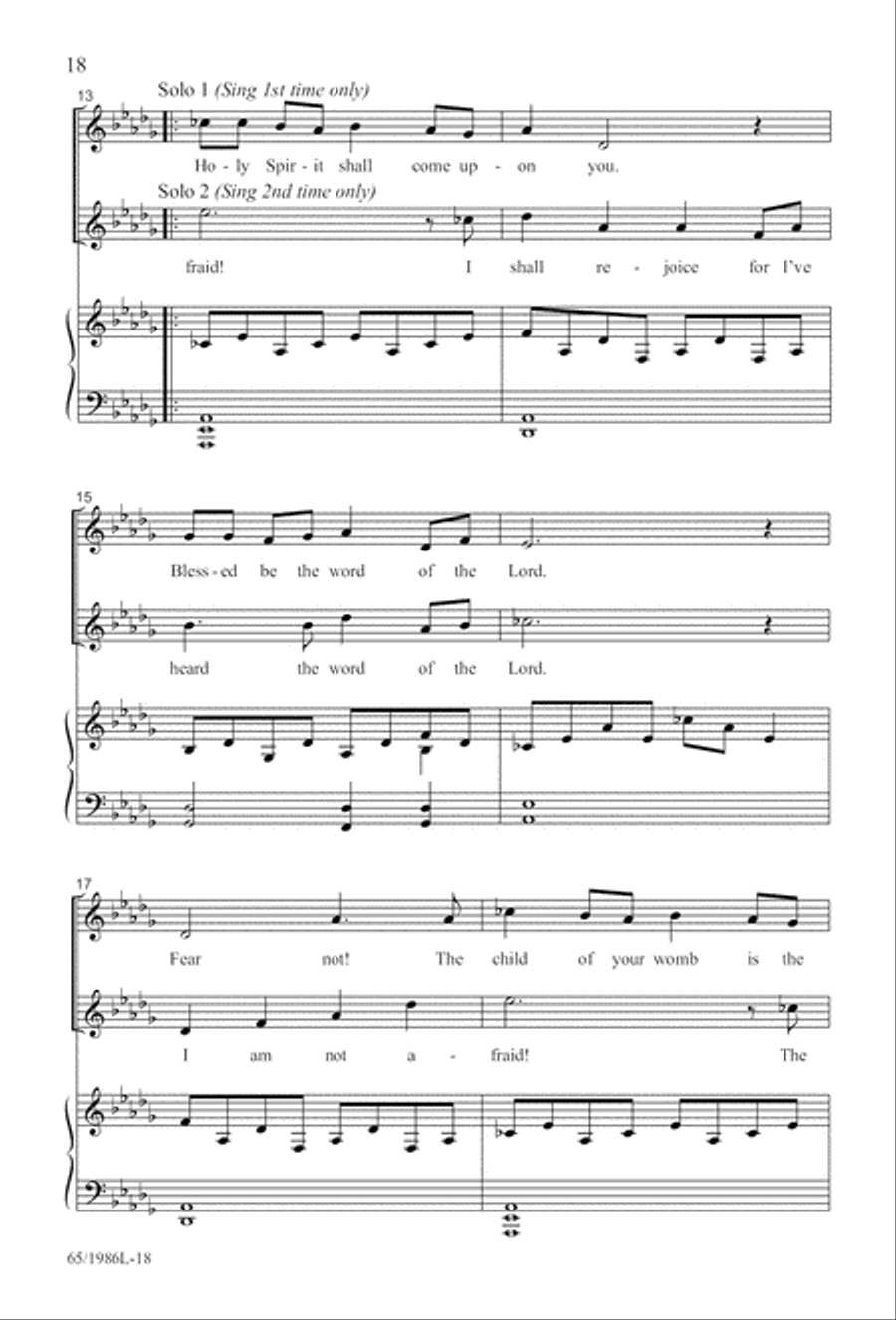 Holy Night of Miracles (Digital Download) 4-Part scores gallery preview page 18