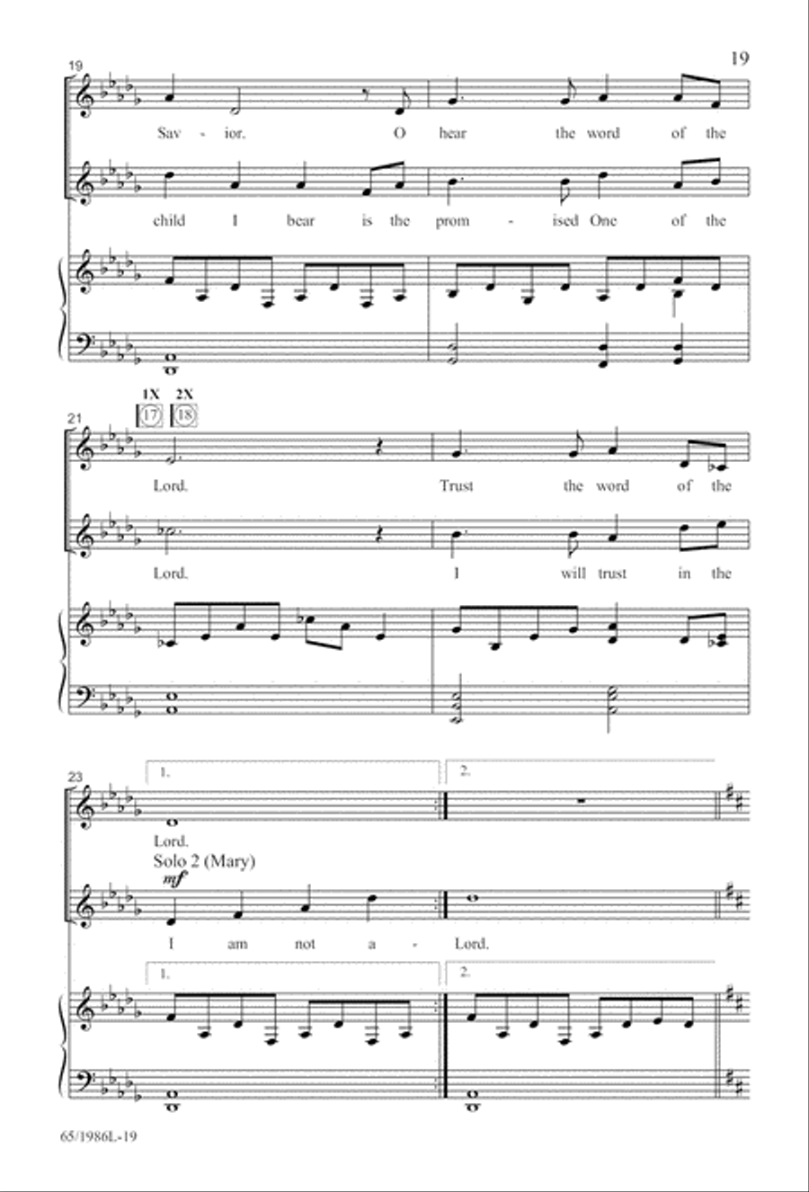 Holy Night of Miracles (Digital Download) 4-Part scores gallery preview page 19