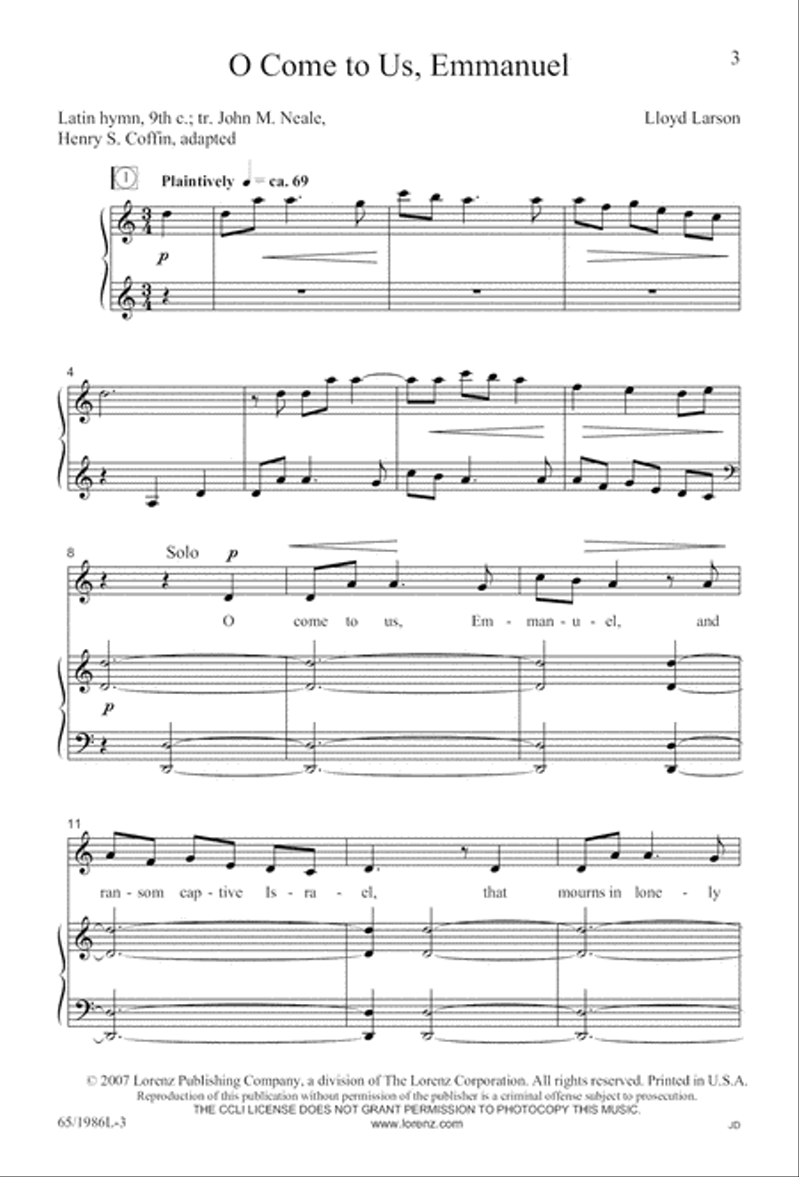 Holy Night of Miracles (Digital Download) 4-Part scores gallery preview page 3
