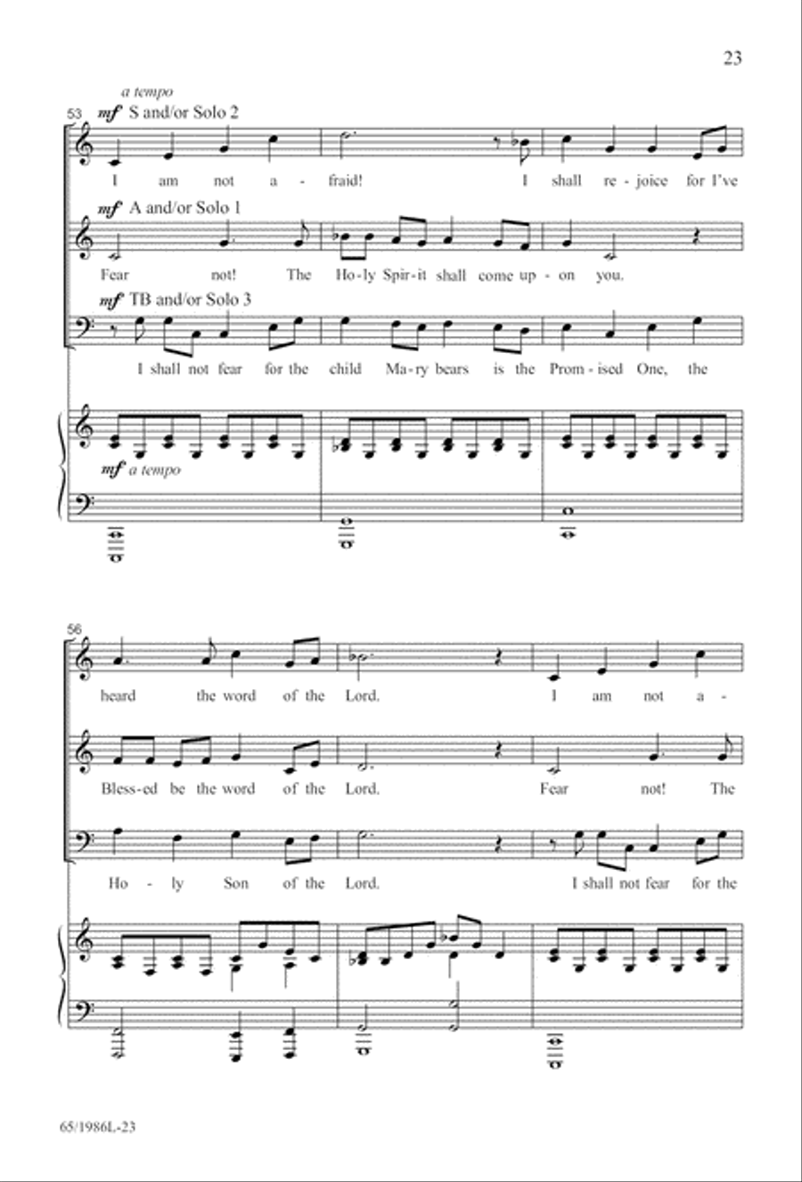 Holy Night of Miracles (Digital Download) 4-Part scores gallery preview page 23