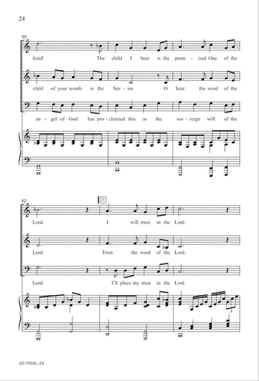Holy Night of Miracles (Digital Download) 4-Part scores gallery preview page 24