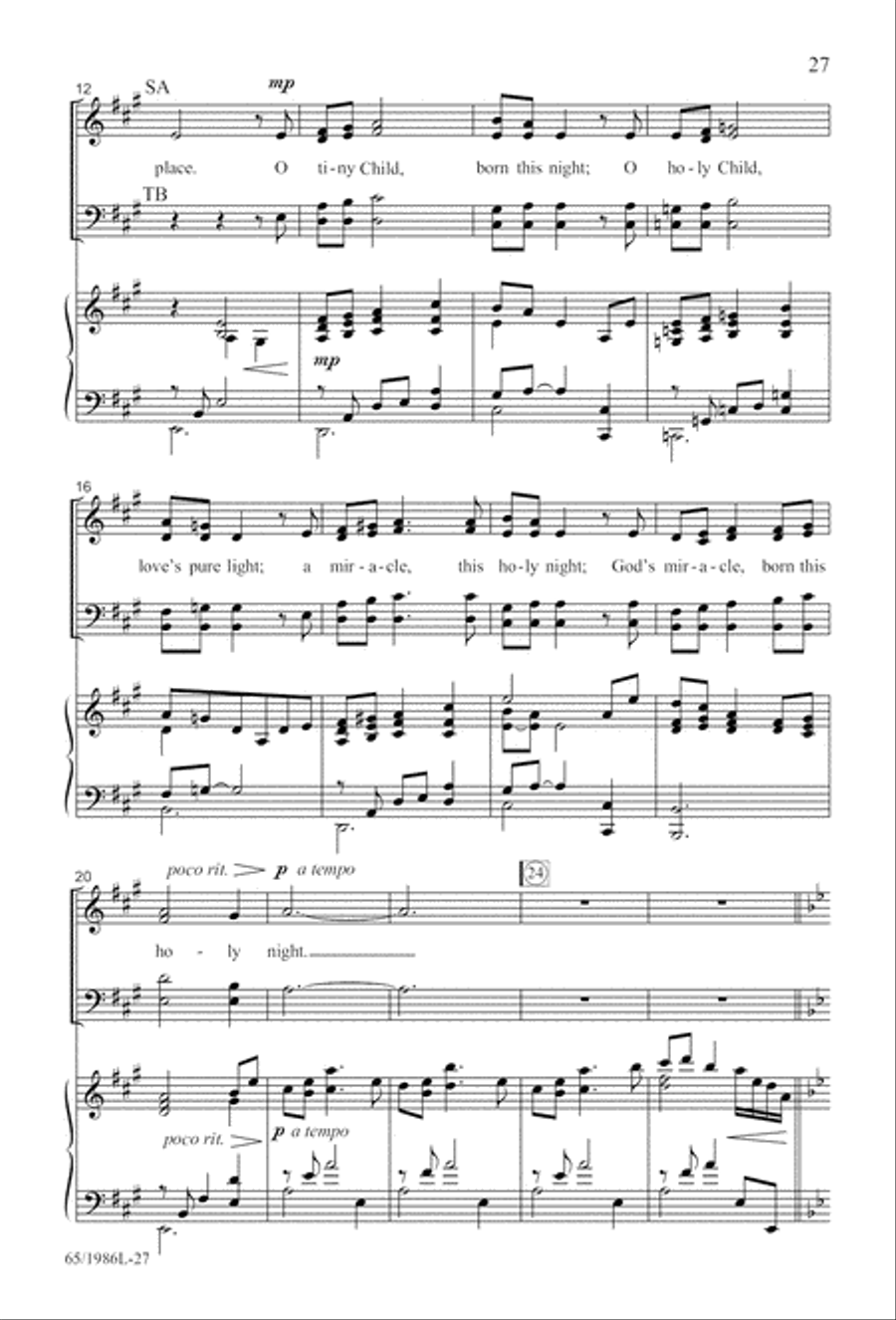 Holy Night of Miracles (Digital Download) 4-Part scores gallery preview page 27