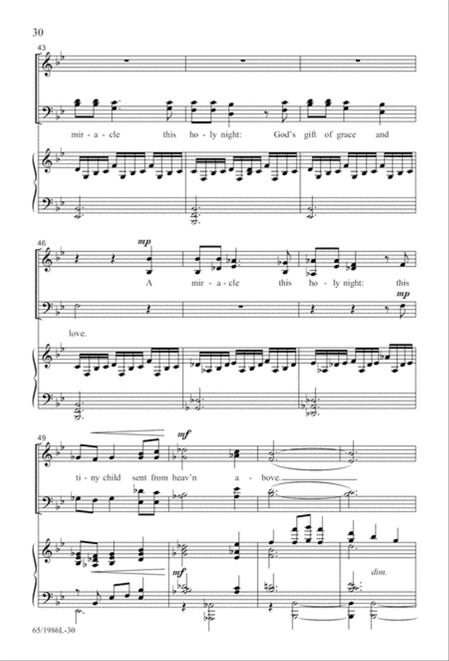 Holy Night of Miracles (Digital Download) 4-Part scores gallery preview page 30