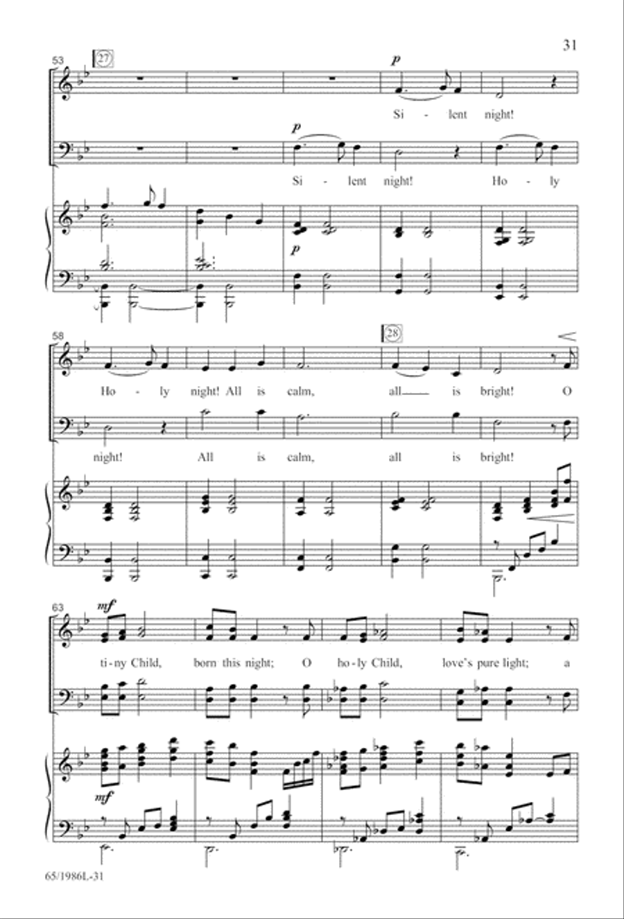 Holy Night of Miracles (Digital Download) 4-Part scores gallery preview page 31