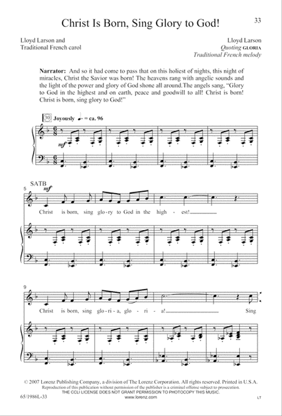 Holy Night of Miracles (Digital Download) 4-Part scores gallery preview page 33