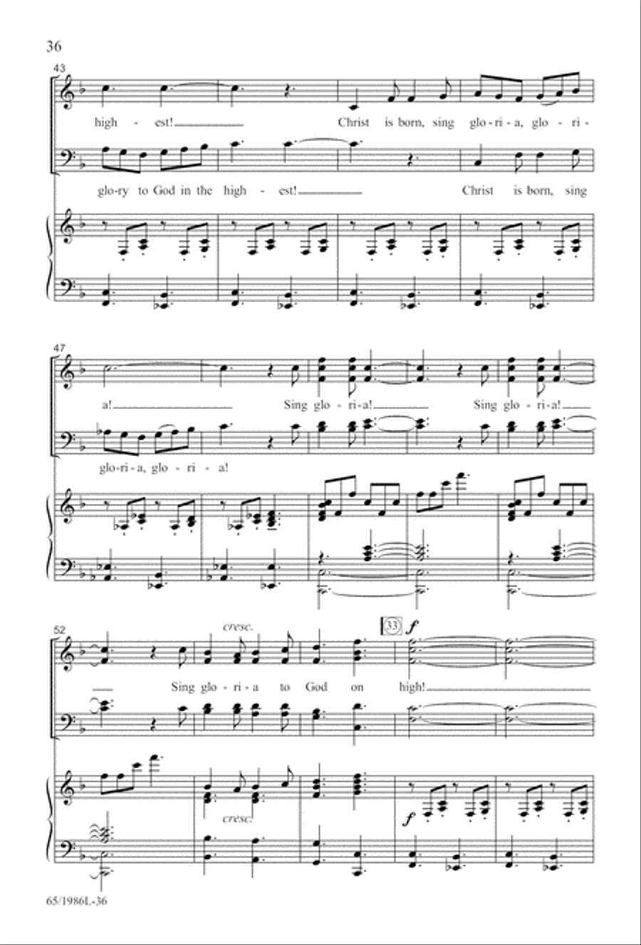 Holy Night of Miracles (Digital Download) 4-Part scores gallery preview page 36
