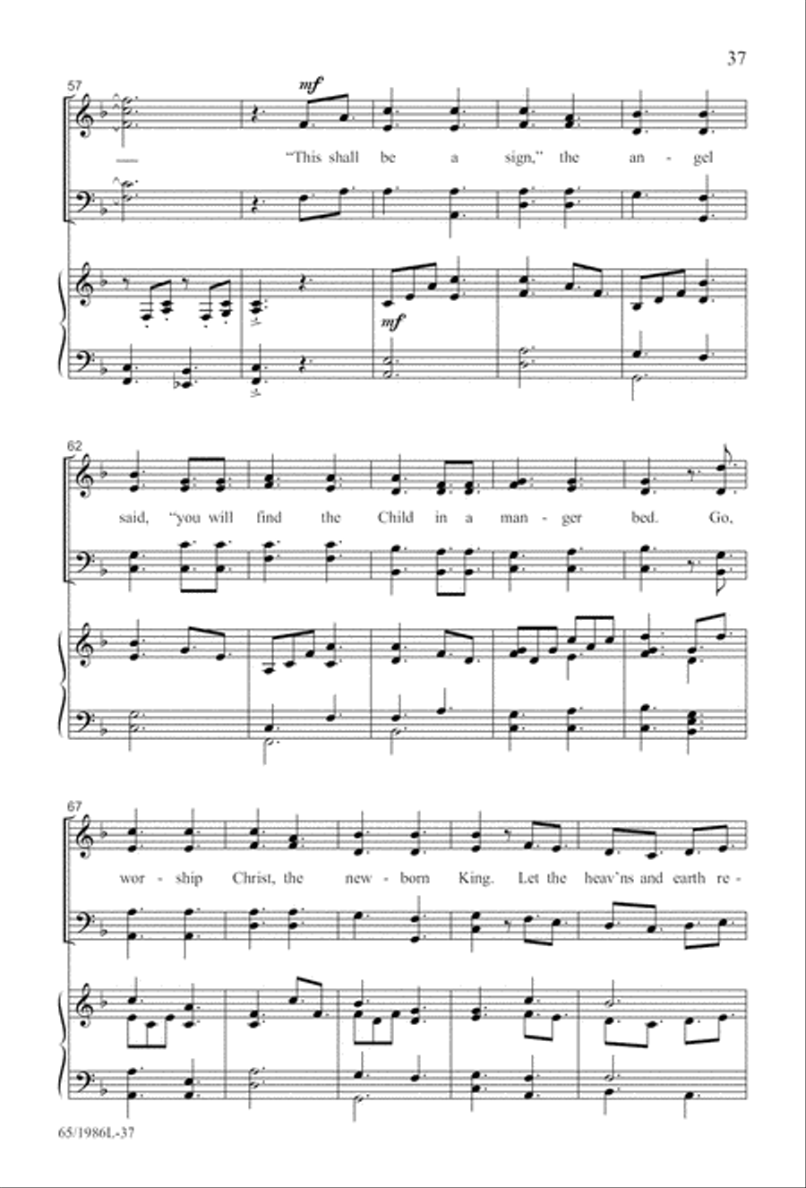 Holy Night of Miracles (Digital Download) 4-Part scores gallery preview page 37
