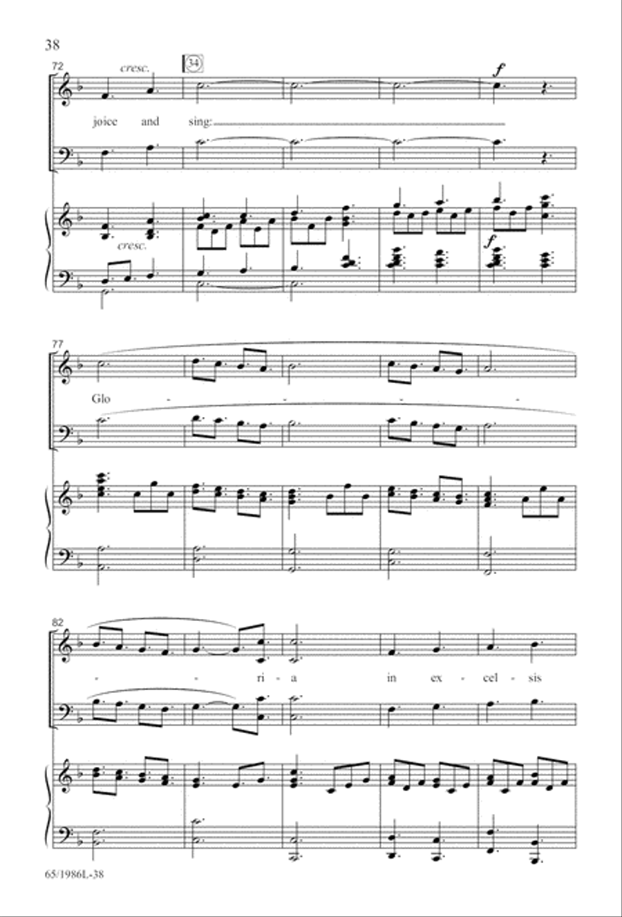 Holy Night of Miracles (Digital Download) 4-Part scores gallery preview page 38