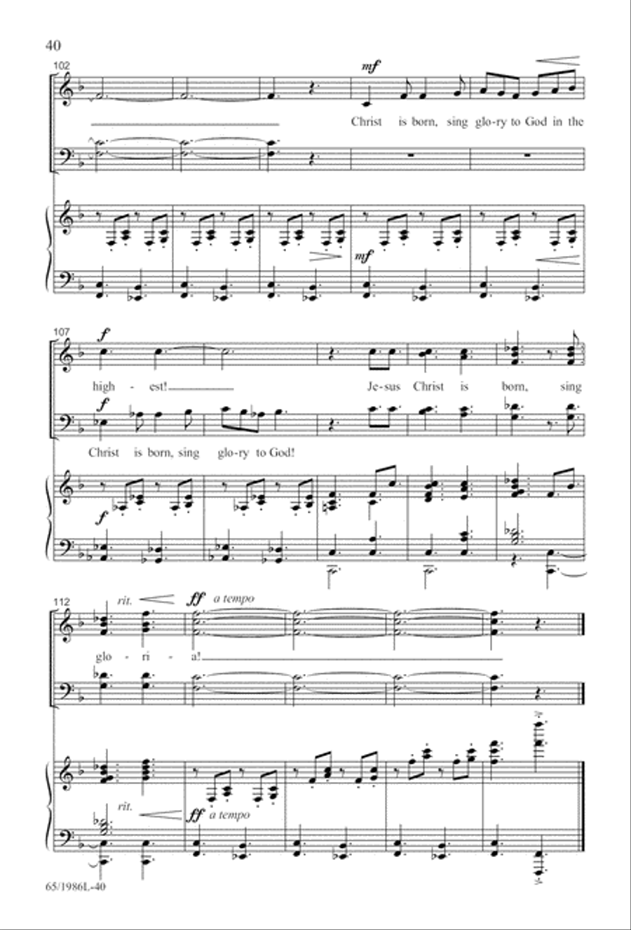Holy Night of Miracles (Digital Download) 4-Part scores gallery preview page 40