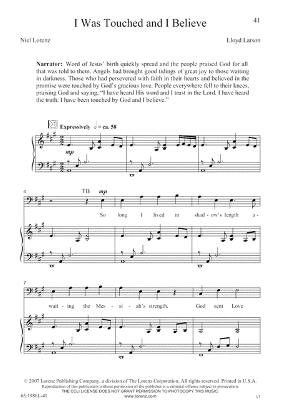 Holy Night of Miracles (Digital Download) 4-Part scores gallery preview page 41