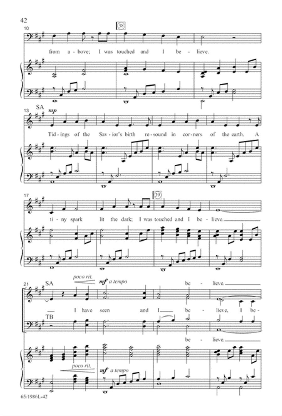 Holy Night of Miracles (Digital Download) 4-Part scores gallery preview page 42