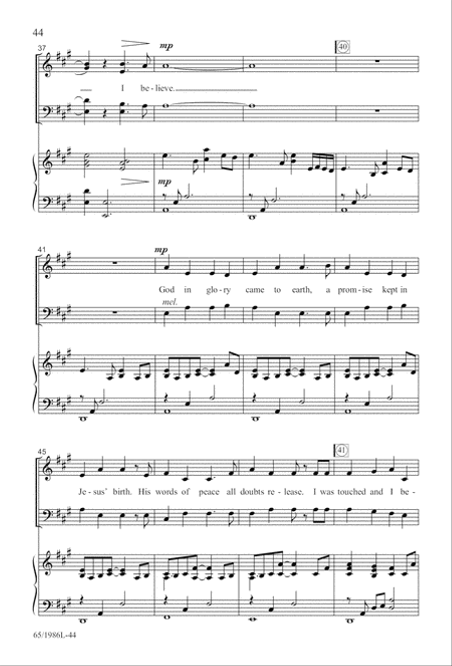 Holy Night of Miracles (Digital Download) 4-Part scores gallery preview page 44