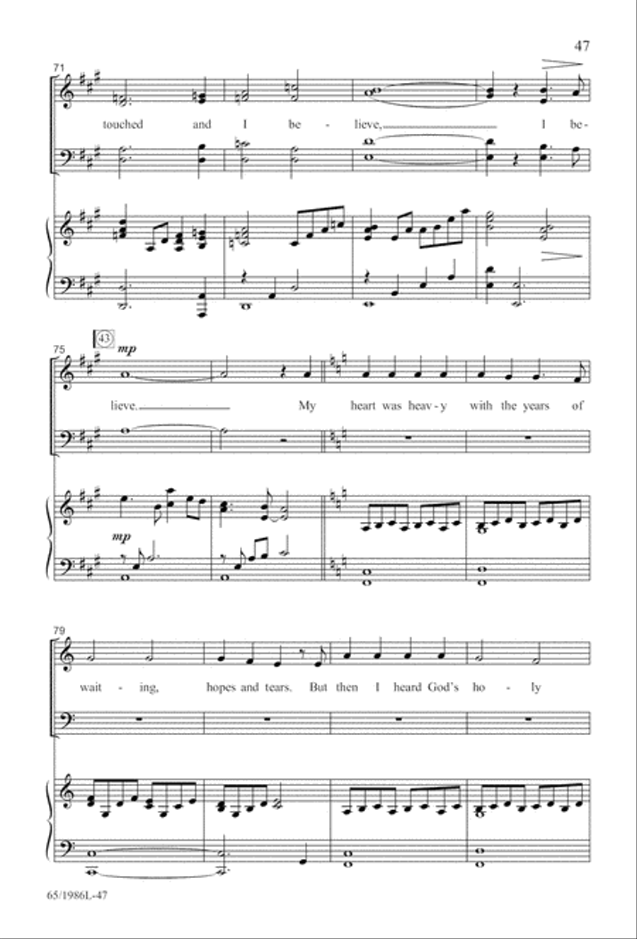Holy Night of Miracles (Digital Download) 4-Part scores gallery preview page 47