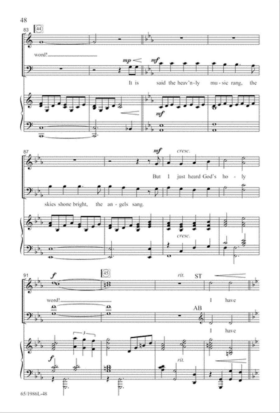 Holy Night of Miracles (Digital Download) 4-Part scores gallery preview page 48