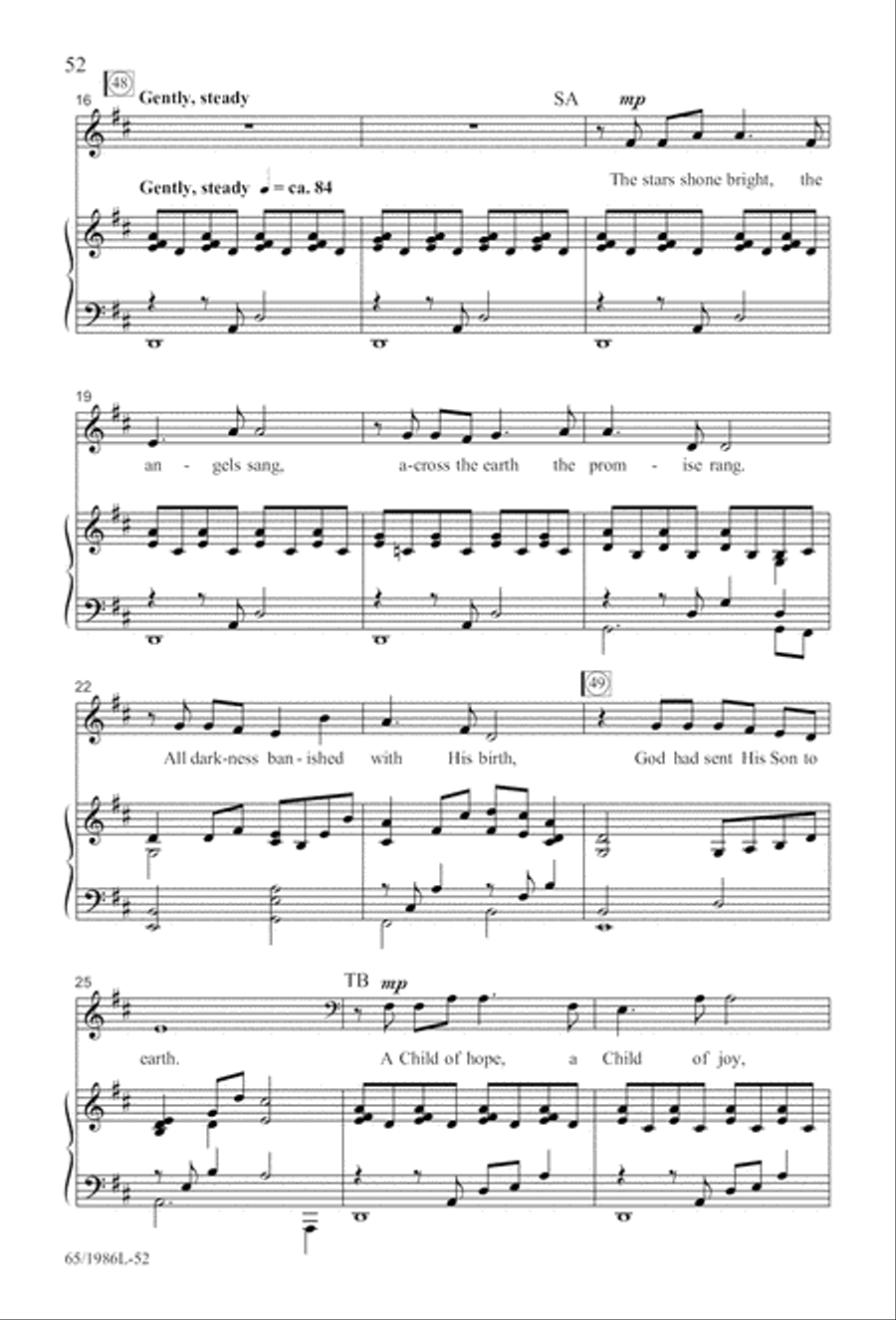 Holy Night of Miracles (Digital Download) 4-Part scores gallery preview page 52