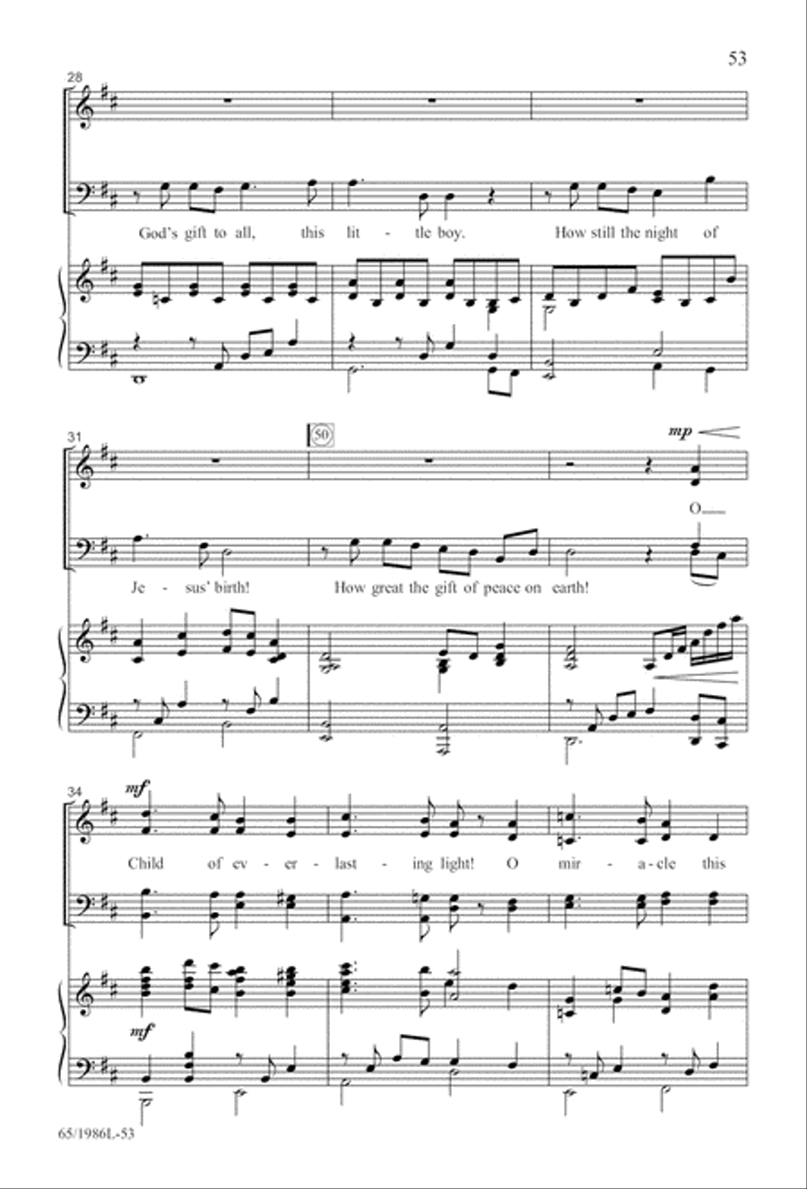 Holy Night of Miracles (Digital Download) 4-Part scores gallery preview page 53