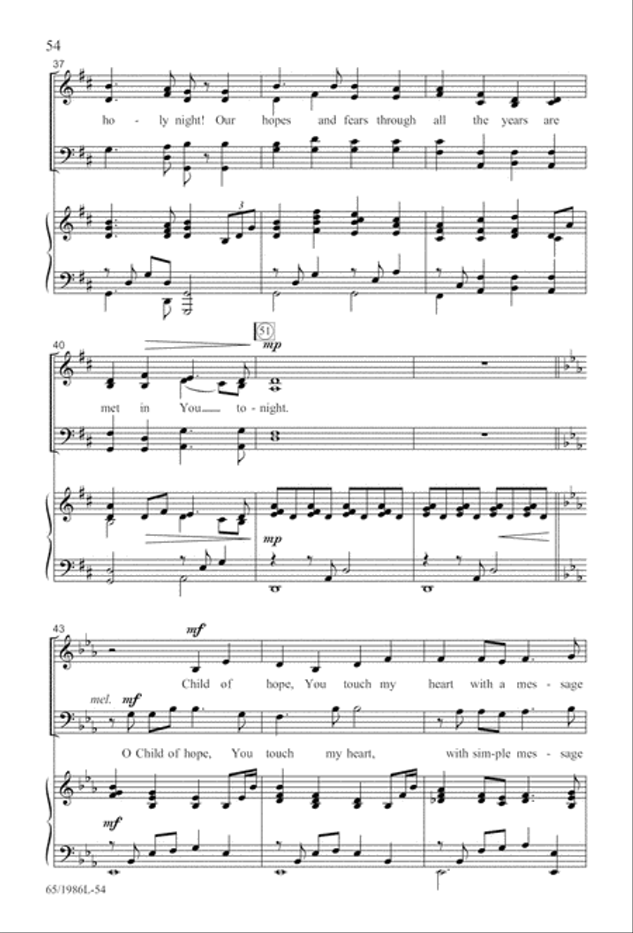 Holy Night of Miracles (Digital Download) 4-Part scores gallery preview page 54