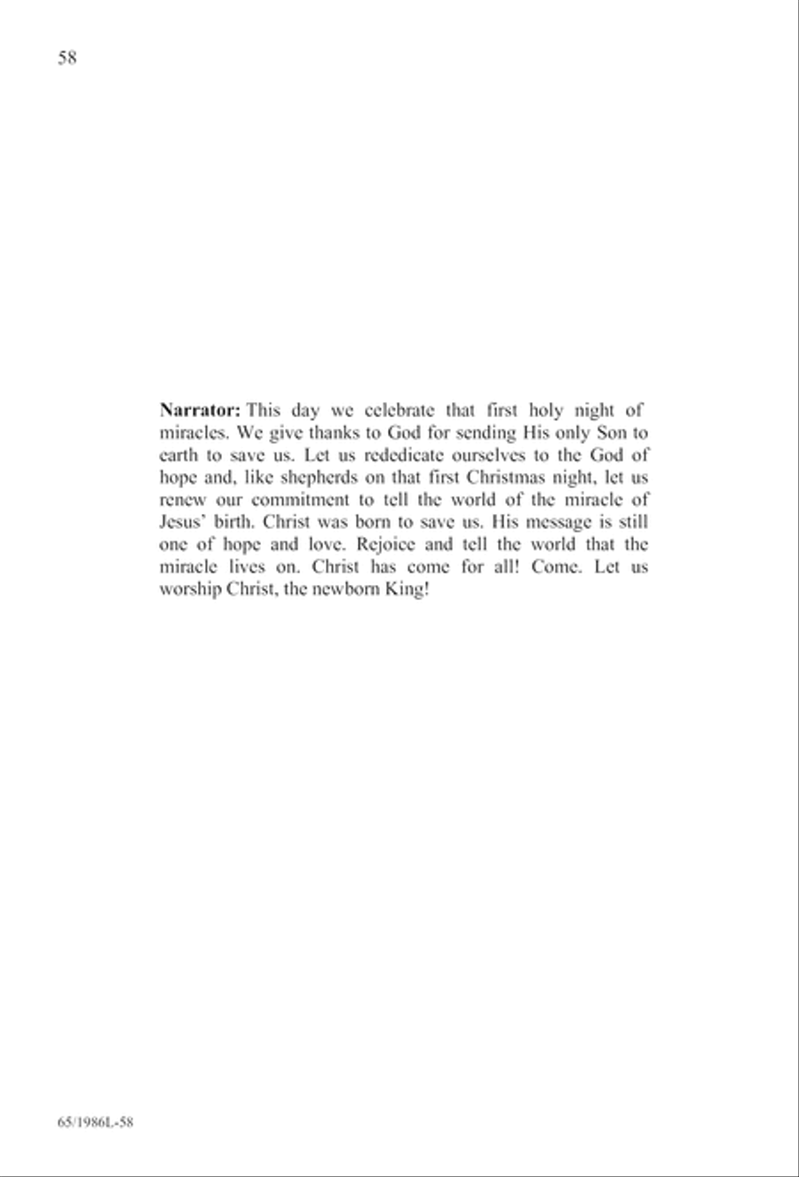 Holy Night of Miracles (Digital Download) 4-Part scores gallery preview page 58