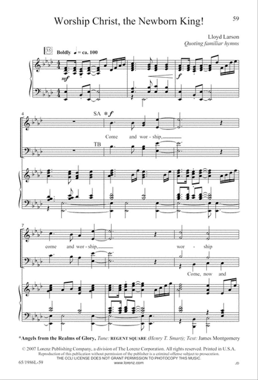 Holy Night of Miracles (Digital Download) 4-Part scores gallery preview page 59