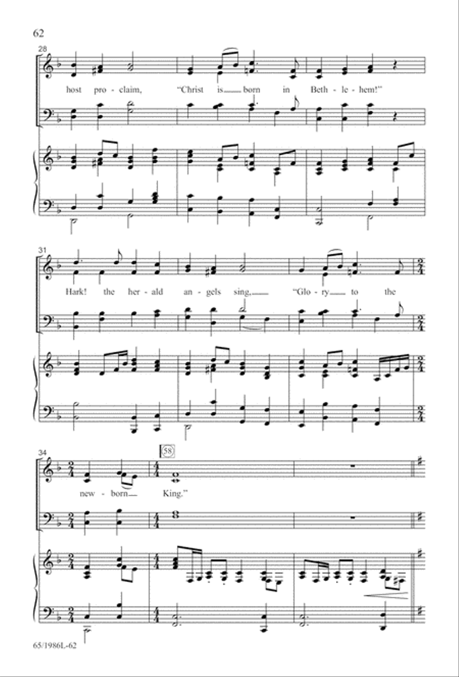 Holy Night of Miracles (Digital Download) 4-Part scores gallery preview page 62