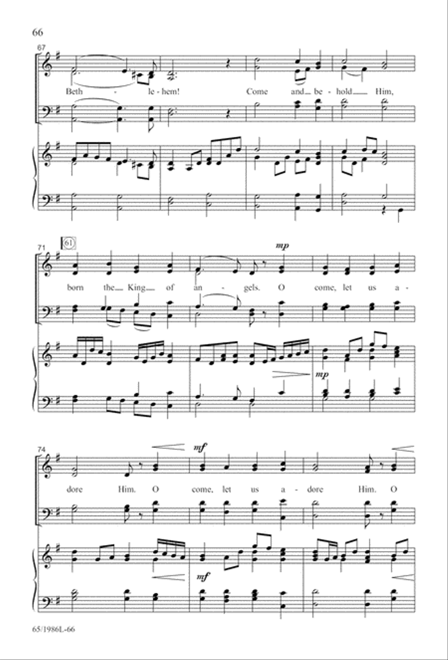 Holy Night of Miracles (Digital Download) 4-Part scores gallery preview page 66