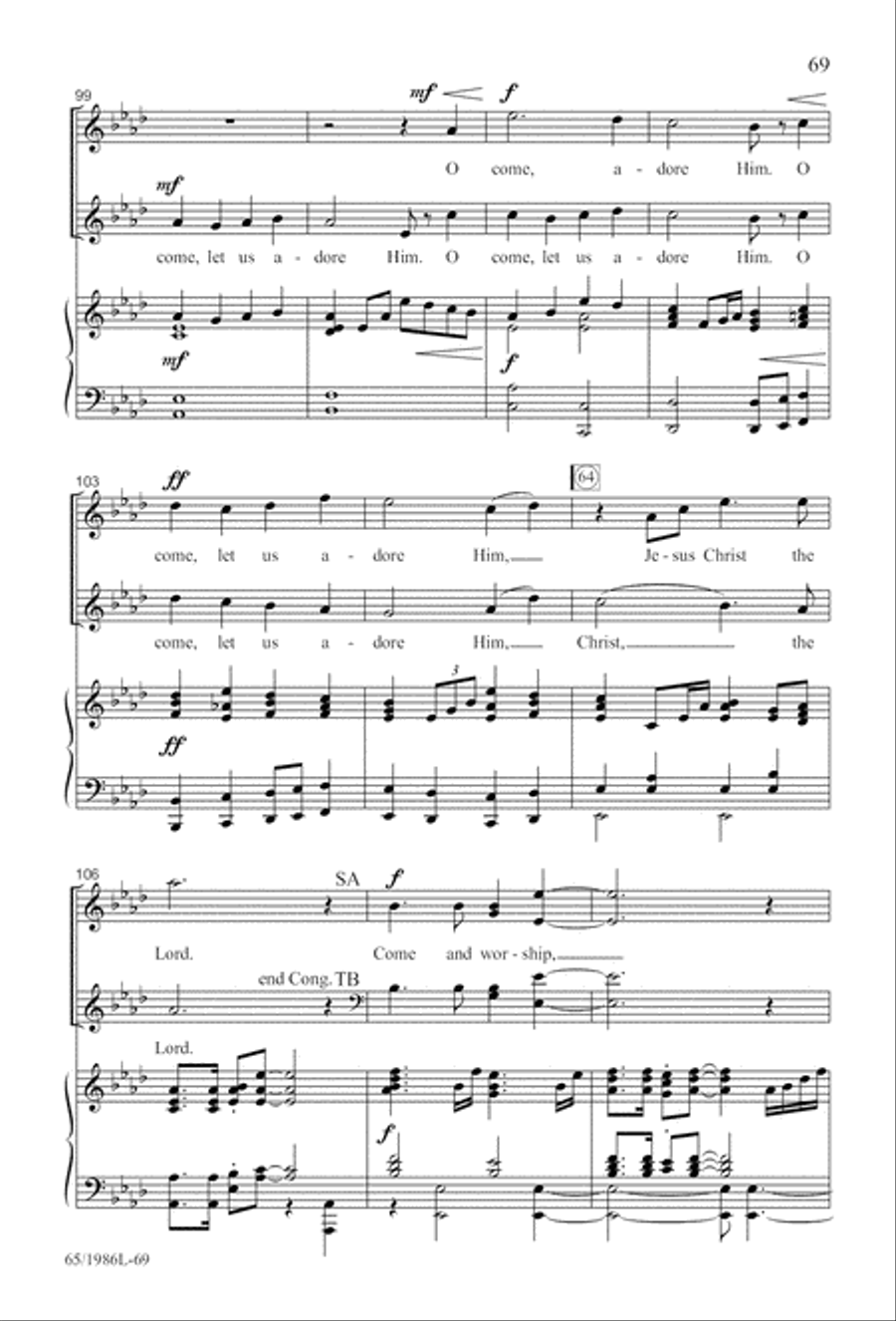 Holy Night of Miracles (Digital Download) 4-Part scores gallery preview page 69
