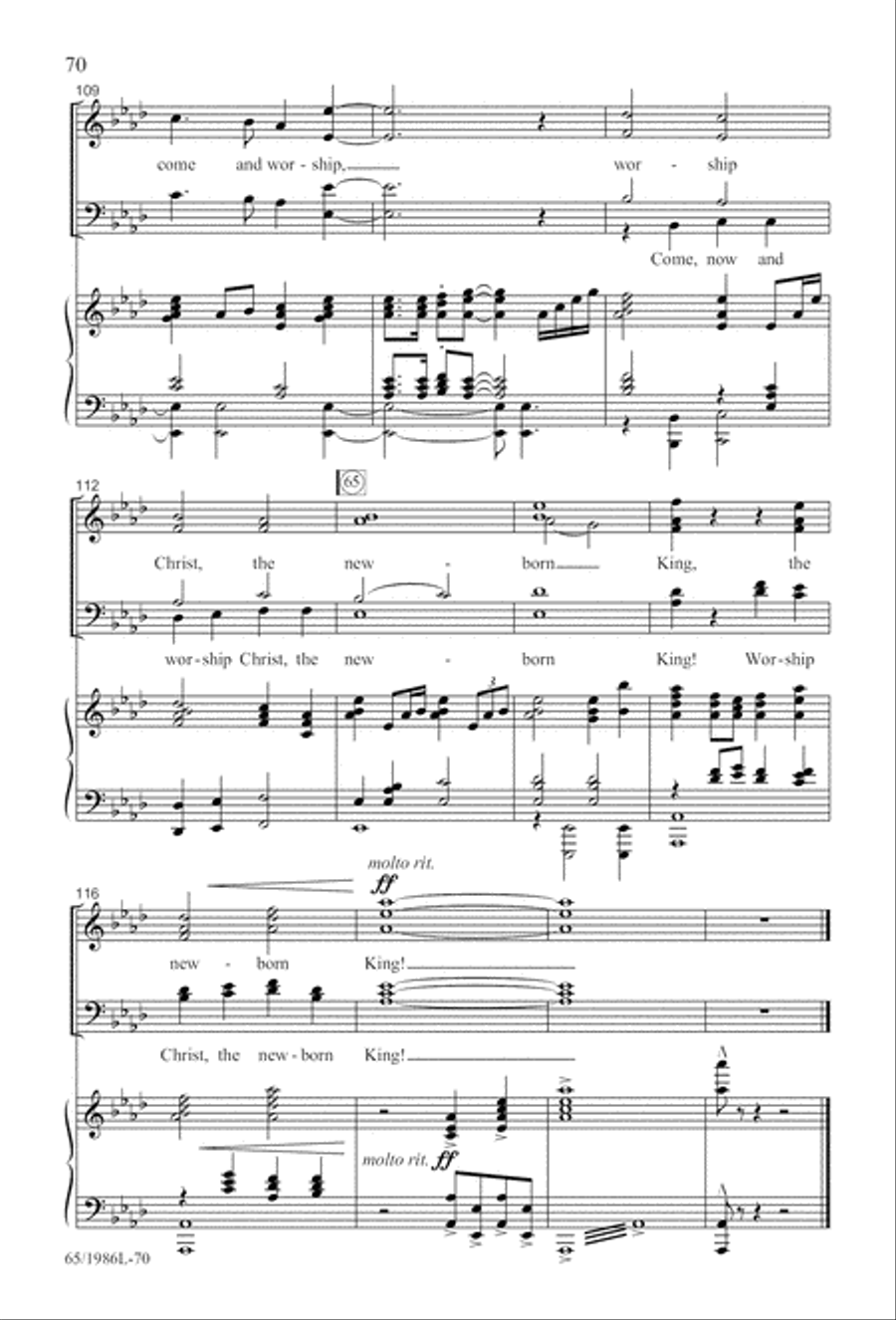 Holy Night of Miracles (Digital Download) 4-Part scores gallery preview page 70