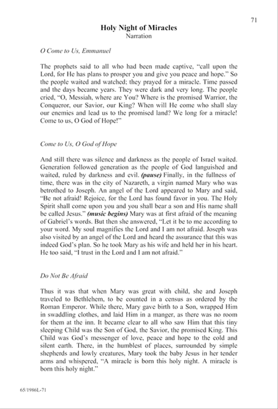 Holy Night of Miracles (Digital Download) 4-Part scores gallery preview page 71