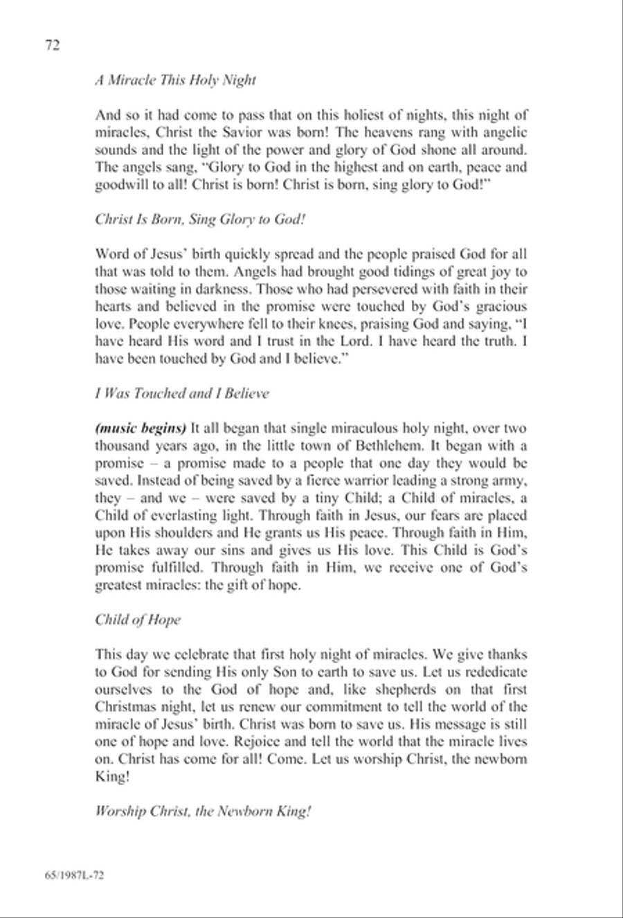 Holy Night of Miracles (Digital Download) 3-Part scores gallery preview page 72